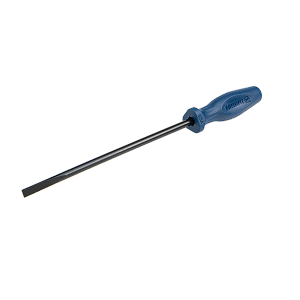 Wright Tool 9128 Slotted Screwdriver, Large 3-Flute Handle, Round Shank, Tip Size 3/8", Length 17-1/2" MAIN 